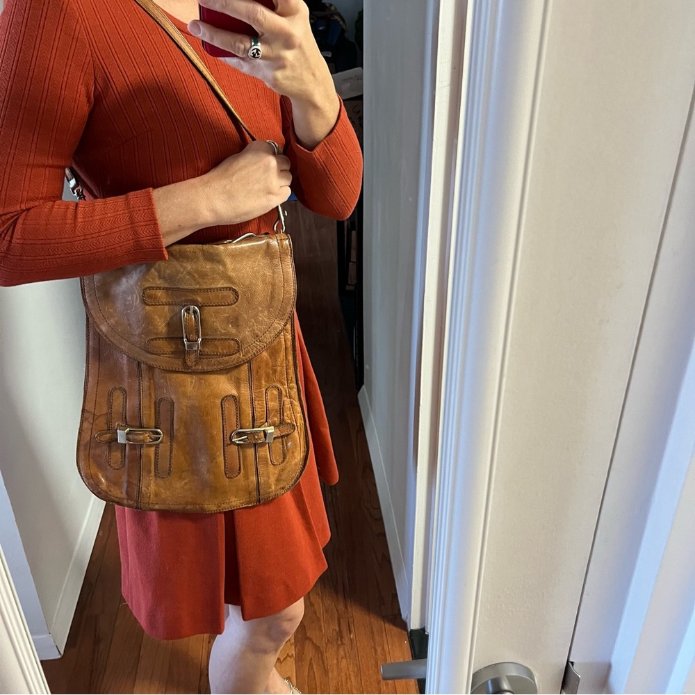 Vintage Alamor Dress Burnt Orange fit flare 1970’s fashion dress Small - Picture 7 of 12